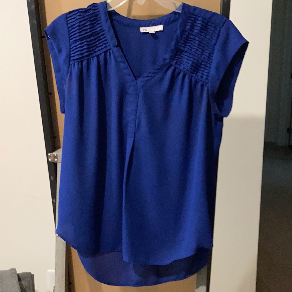 Women’s MP bright blue cap sleeve blouse